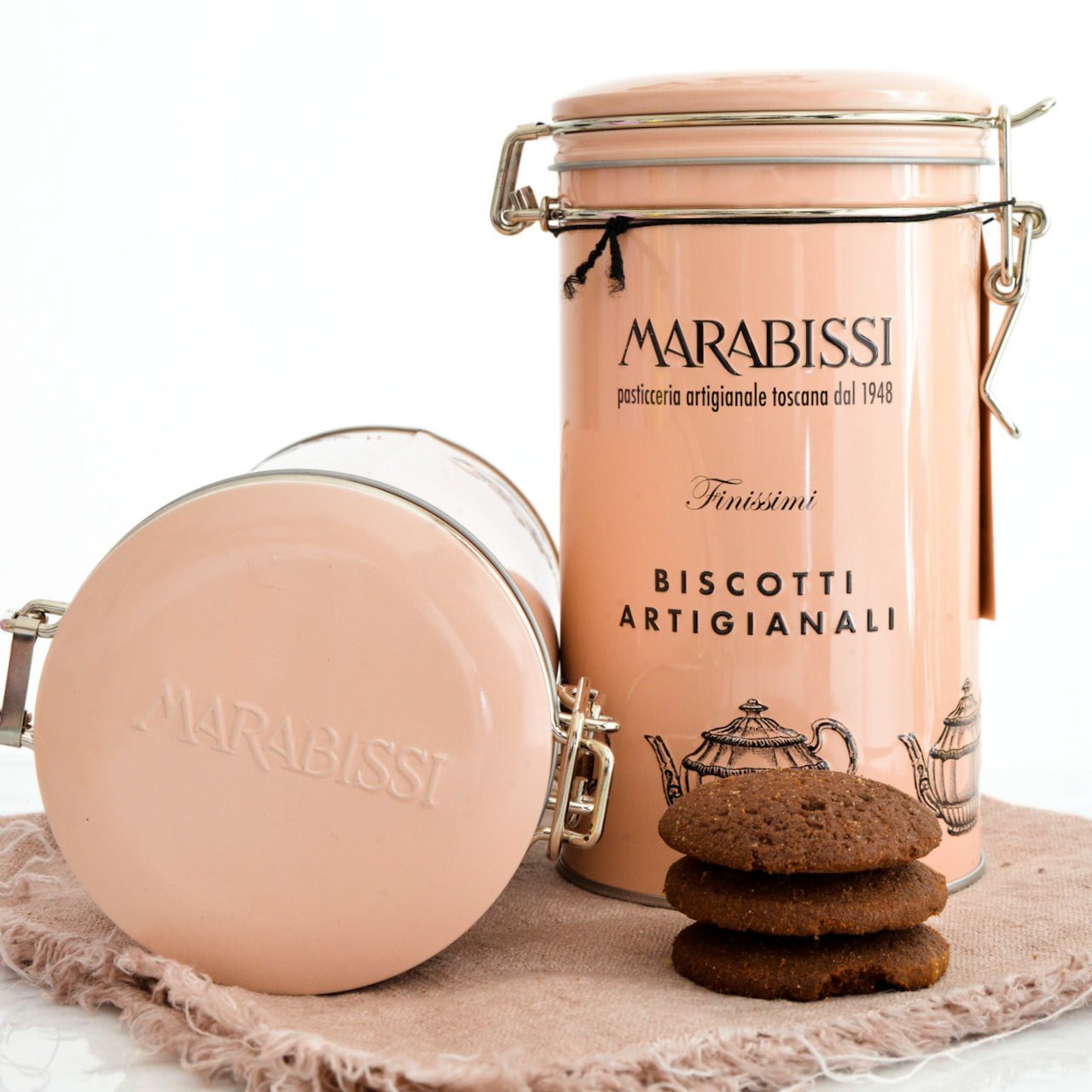 Marabissi Chocolate & Sea Salt Artisan Biscuits Tin 200g Feast Italy