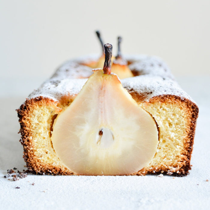 Cardamom Cinnamon & Poached Pears Loaf Cake Recipe - Feast Italy