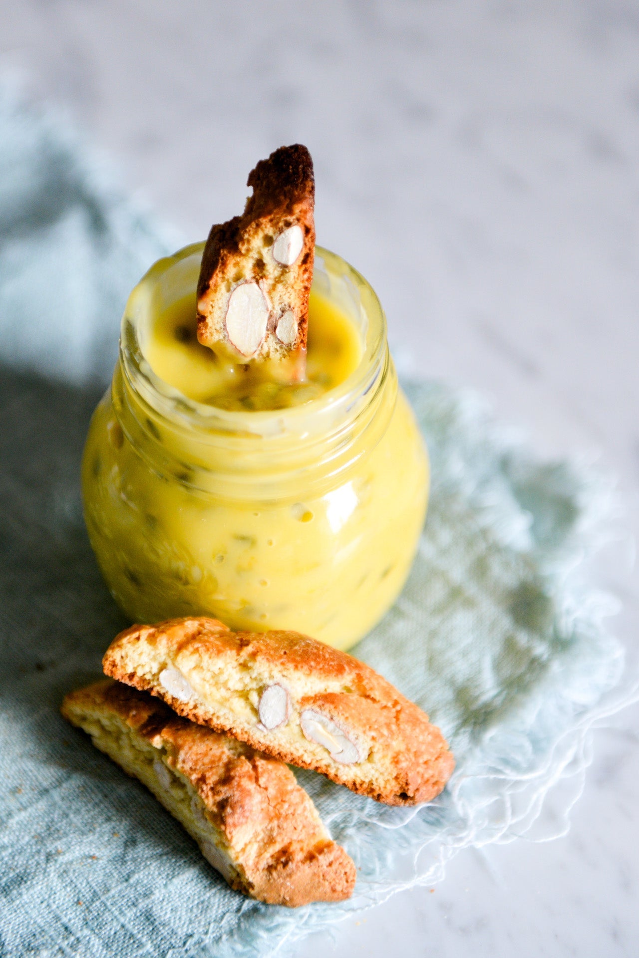 Passionfruit Curd Recipe with Tuscany Cantuccini - Feast Italy