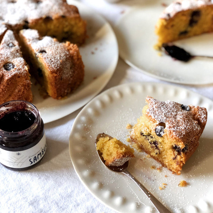 Polenta, Almonds & Blueberry Cake Recipe - Feast Italy