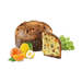 Loison Milano Classic Panettone - Full cake and slice, with ingrediants surrounding