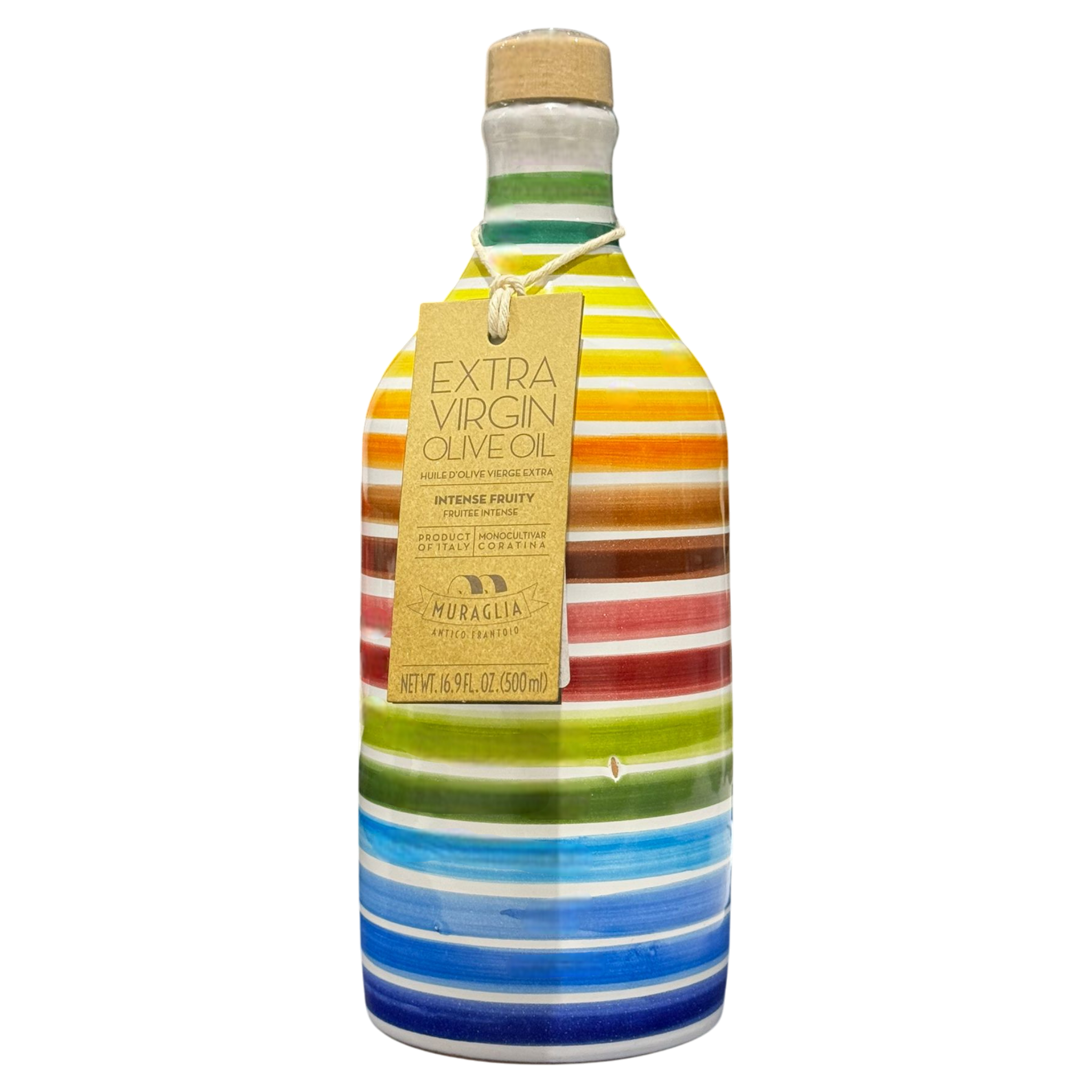 Rainbow Intense Fruity Extra Virgin Olive Oil in Ceramic Bottle 500ml - COSMETIC DAMAGE