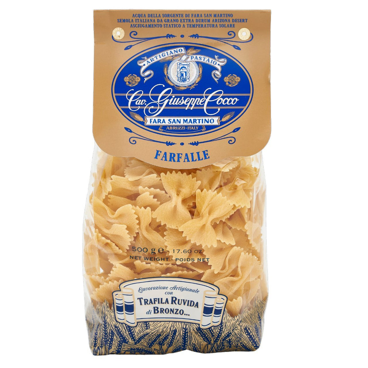 Cocco Farfalle Durum Wheat Pasta 500g – Artisan Italian Bow-Tie Pasta ...