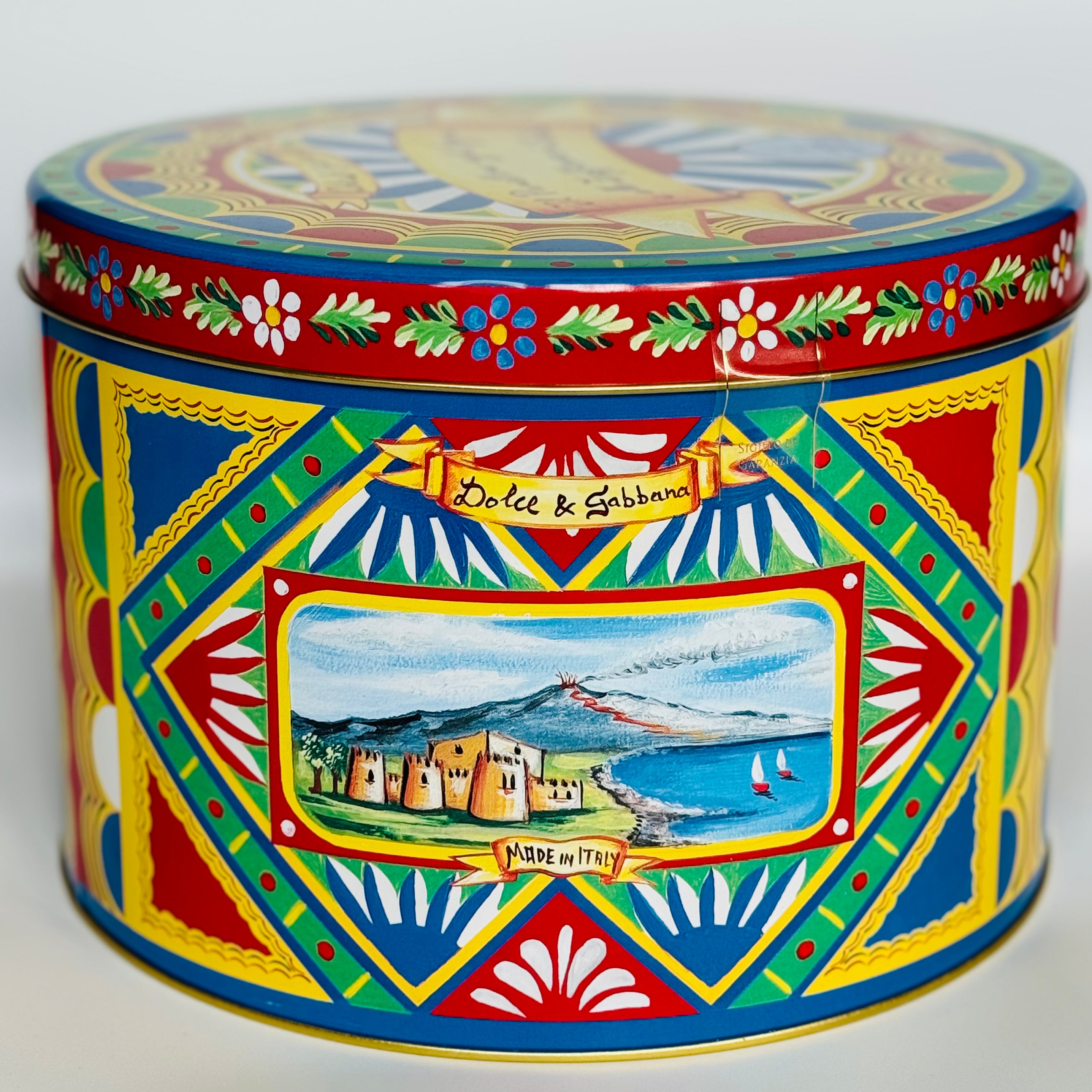 Dolce & Gabbana Sicilian Citrus & Saffron Panettone 500g - Green & Blue Tin