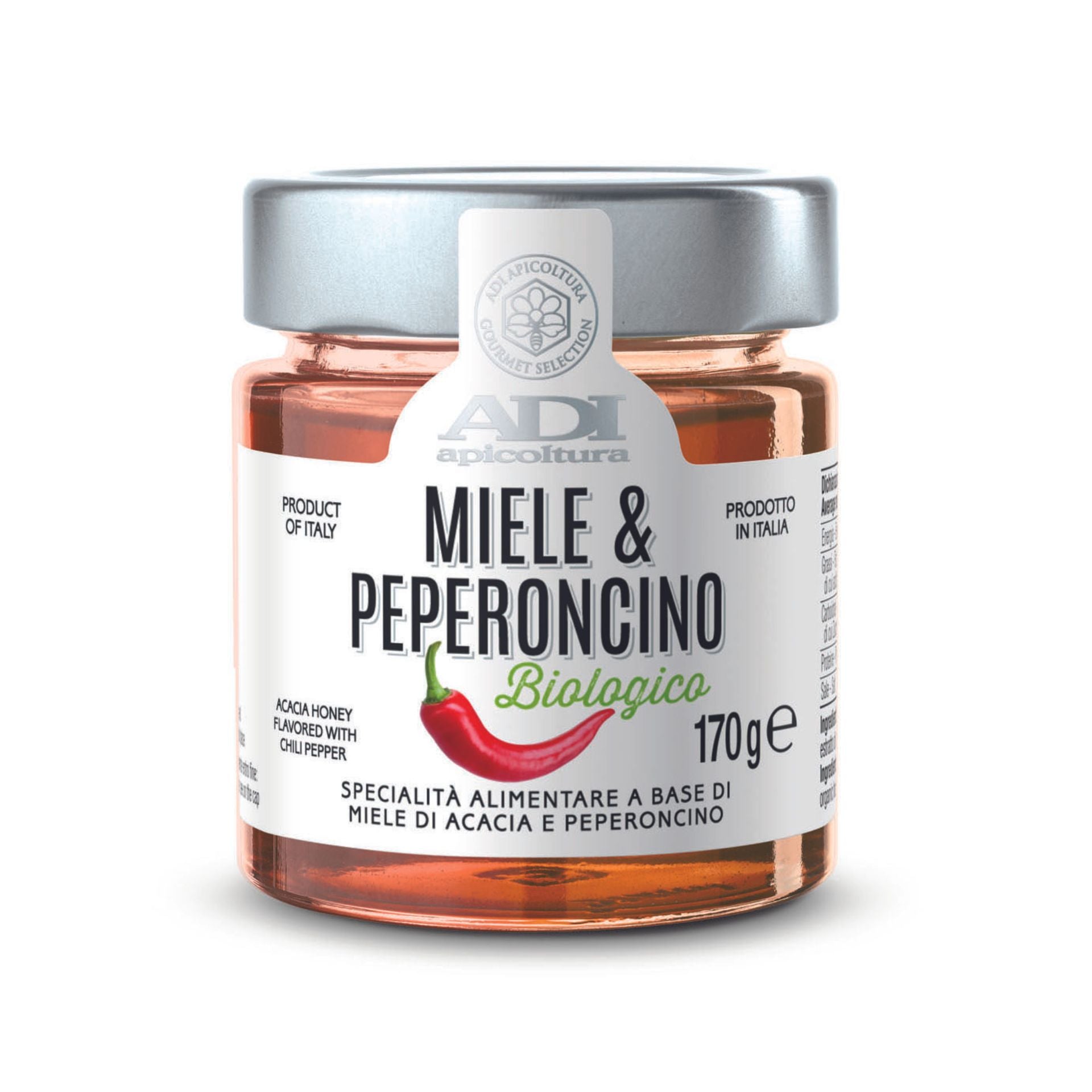 Organic Acacia Honey with Hot Chilli Peppers 170g