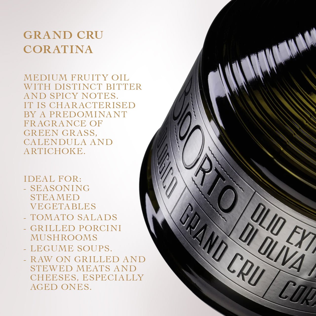 Bio Orto Grand Cru Organic Single Varietal Coratina Extra Virgin Olive Oil 500ml Feast Italy