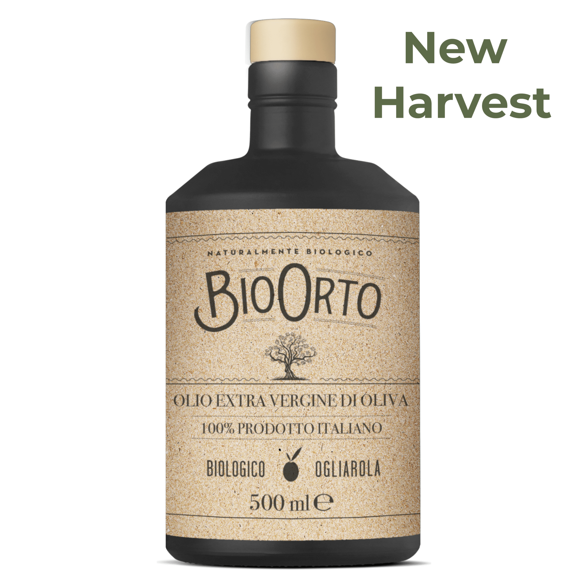 Bio Orto Organic Ogliarola Monocultivar Extra Virgin Olive Oil 500ml - NEW HARVEST Feast Italy