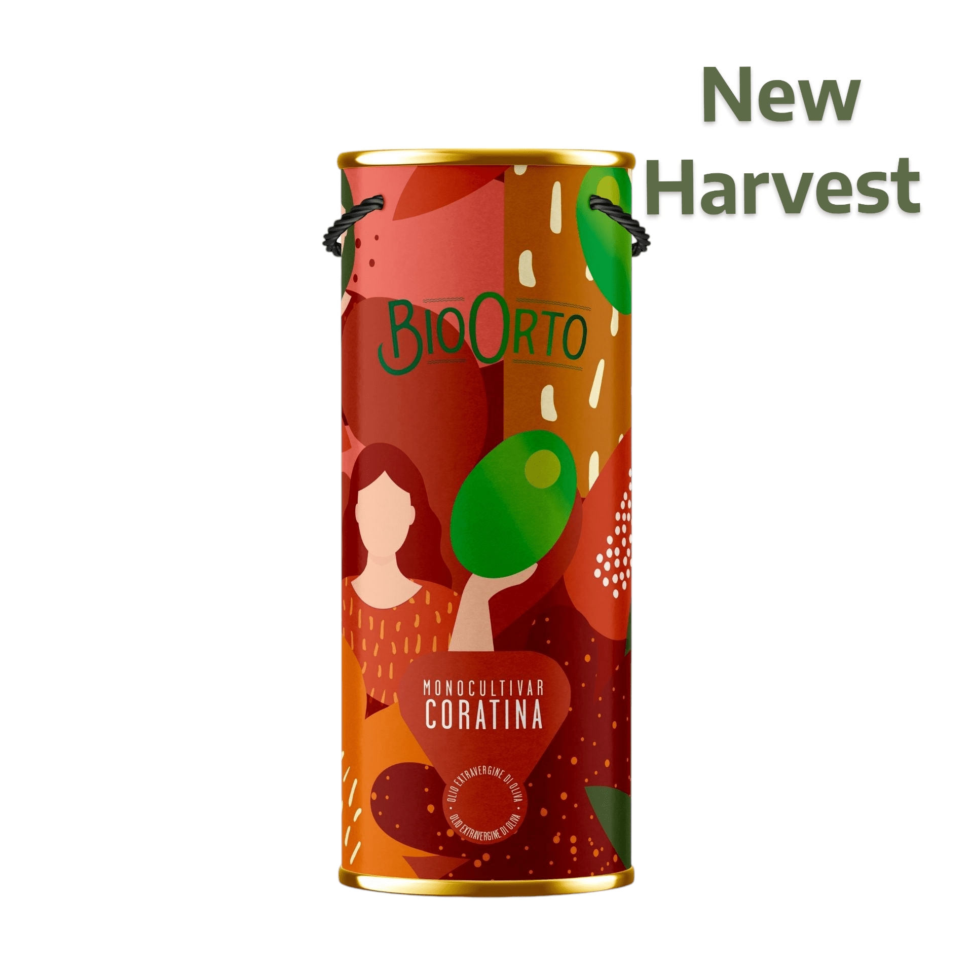 Bio Orto Organic Single Varietal Coratina Extra Virgin Olive Oil Bag in Tube 3l - 2024 HARVEST Feast Italy