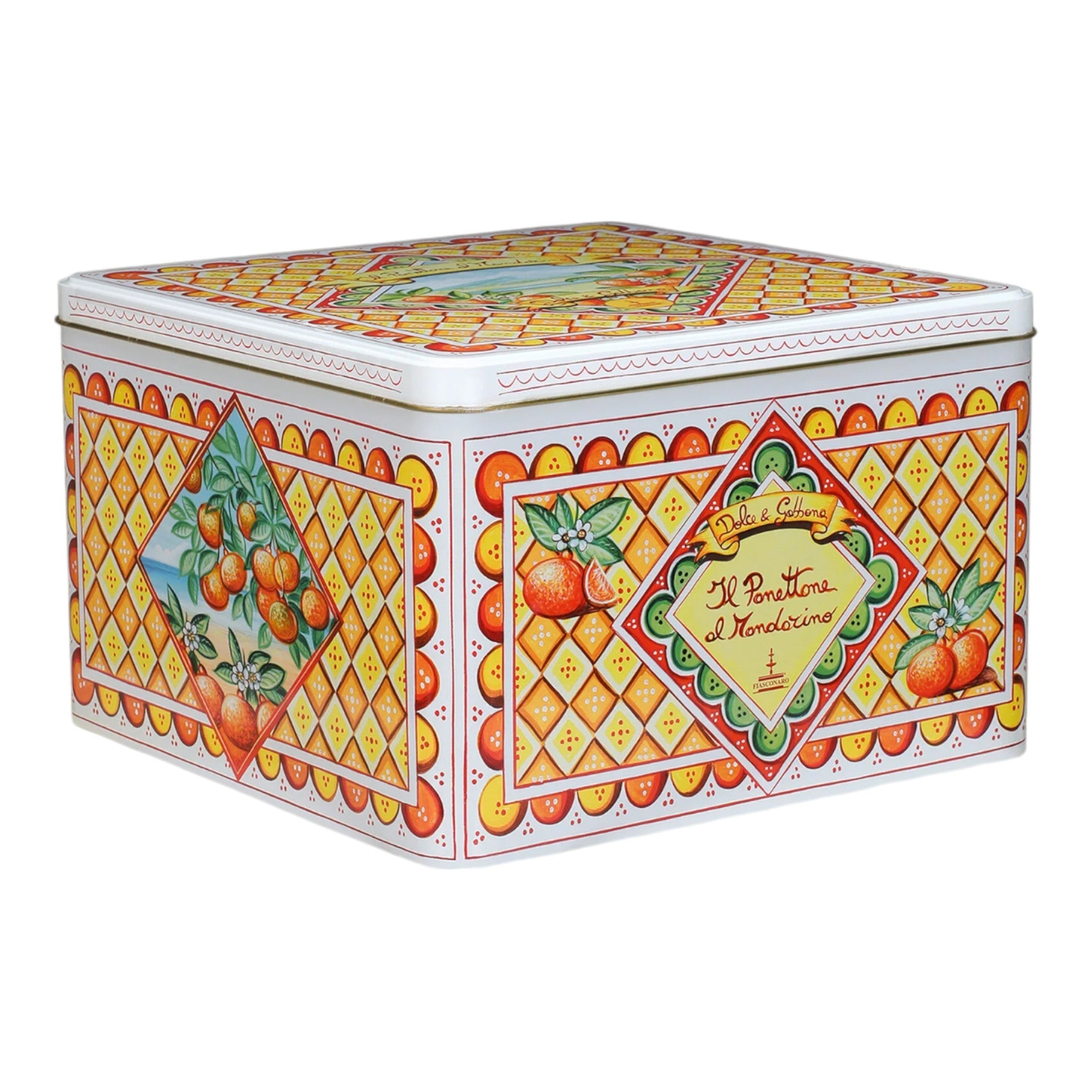 Fiasconaro Dolce & Gabbana Candied Mandarin Panettone 1kg - New 2024 Design Feast Italy