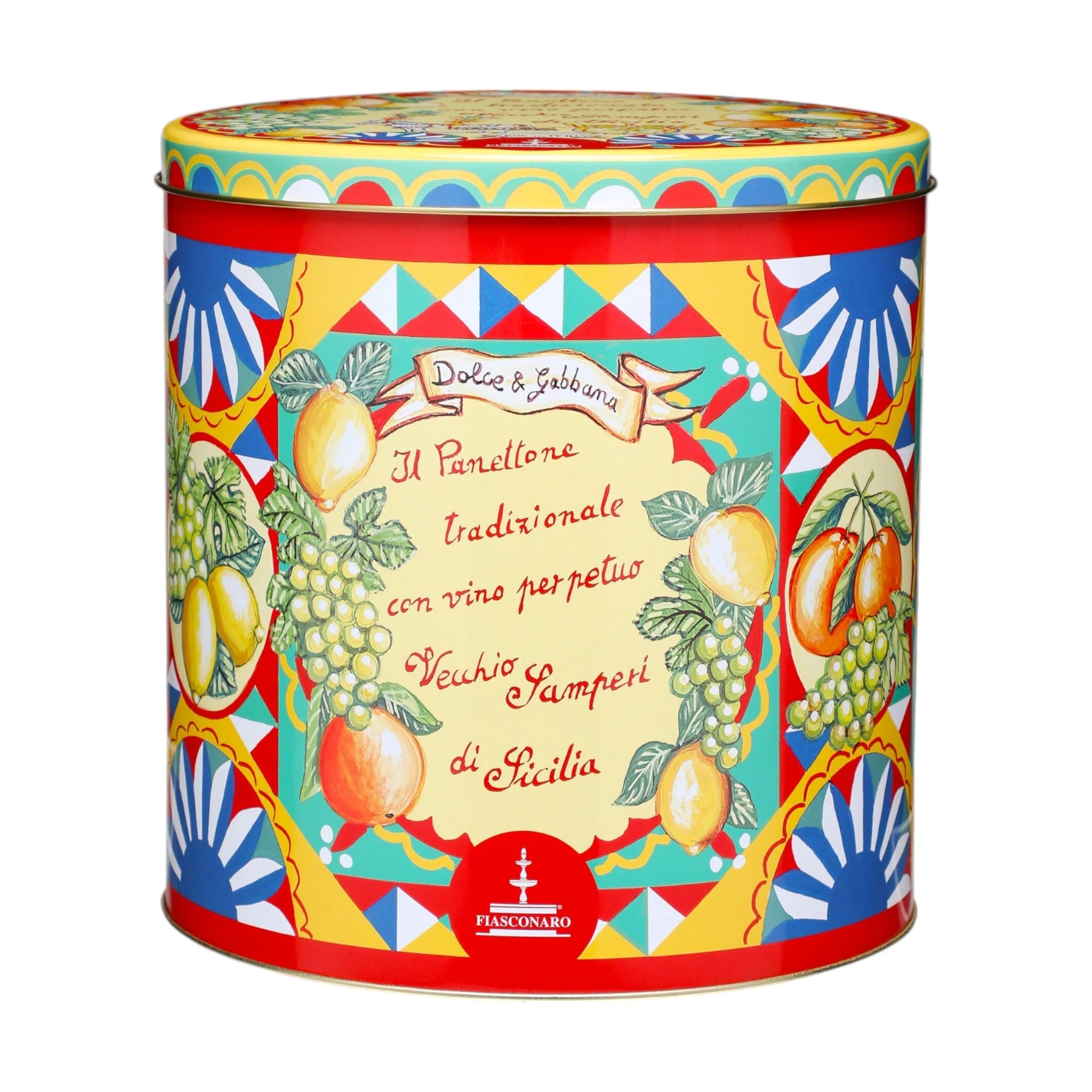 Fiasconaro Dolce & Gabbana Traditional Panettone with Perpetual Vecchio Samperi Wine 1kg Feast Italy