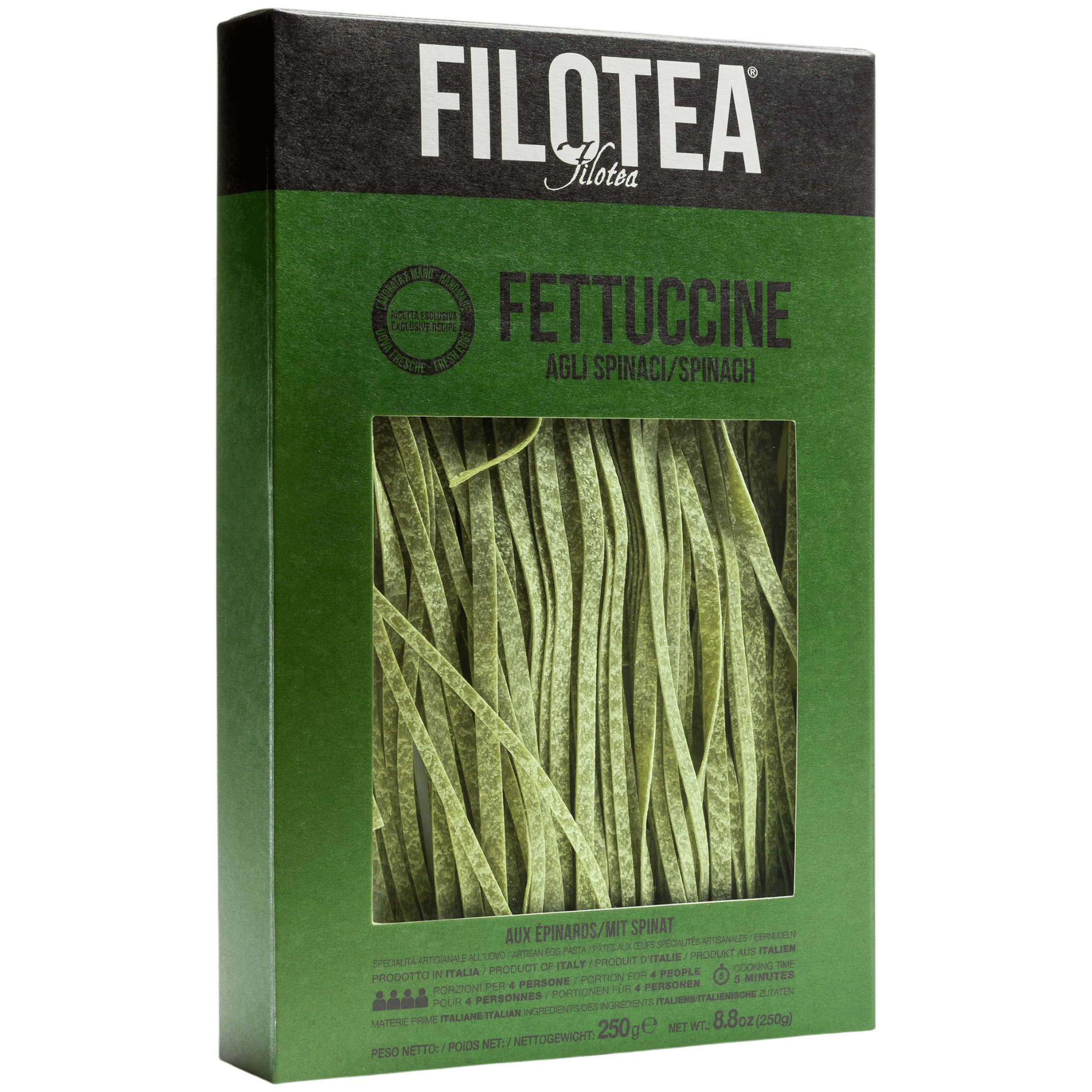 Filotea Spinach Fettuccine Artisan Egg Pasta 250g Feast Italy