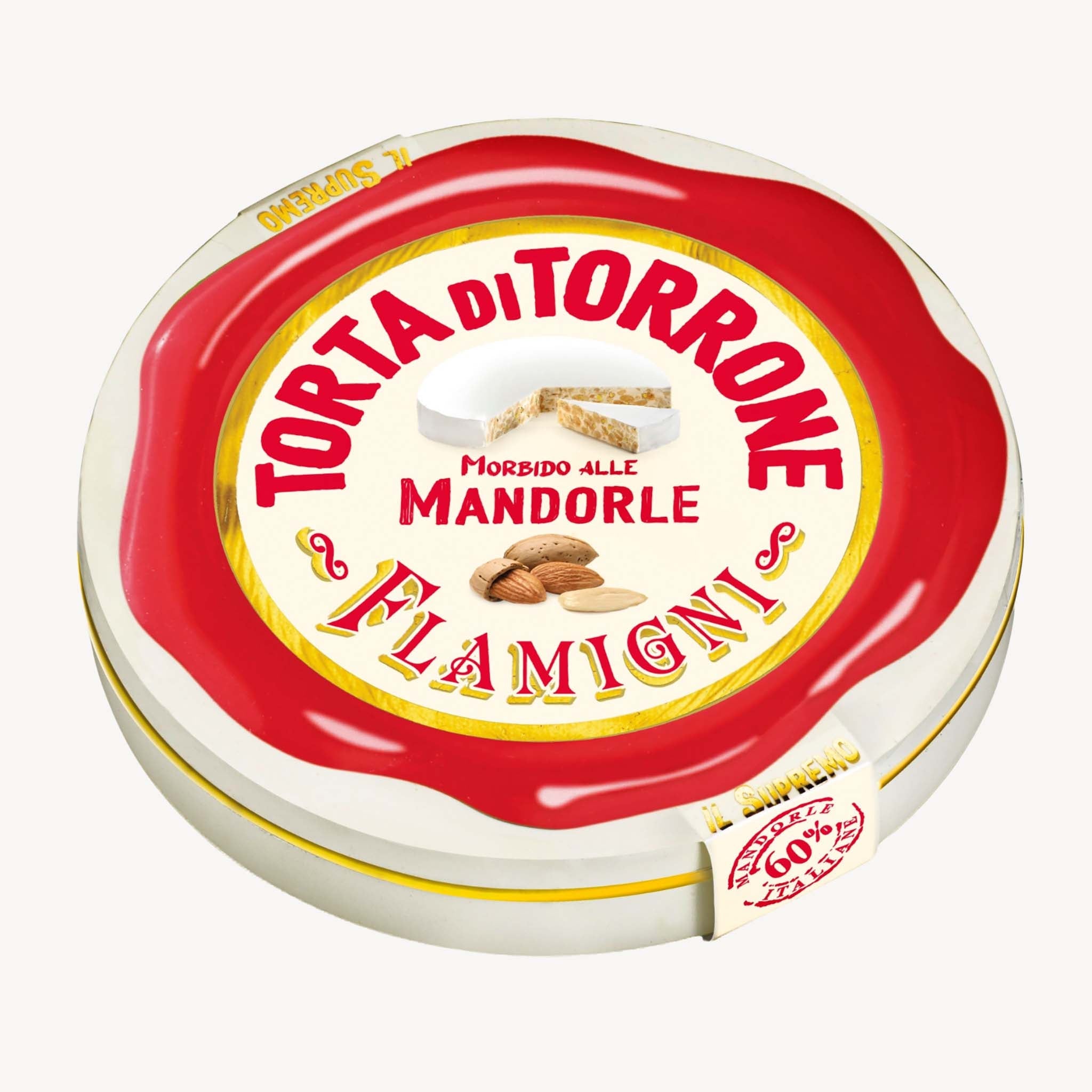 Flamigni Soft Nougat with Almonds in Tin - 200g Feast Italy