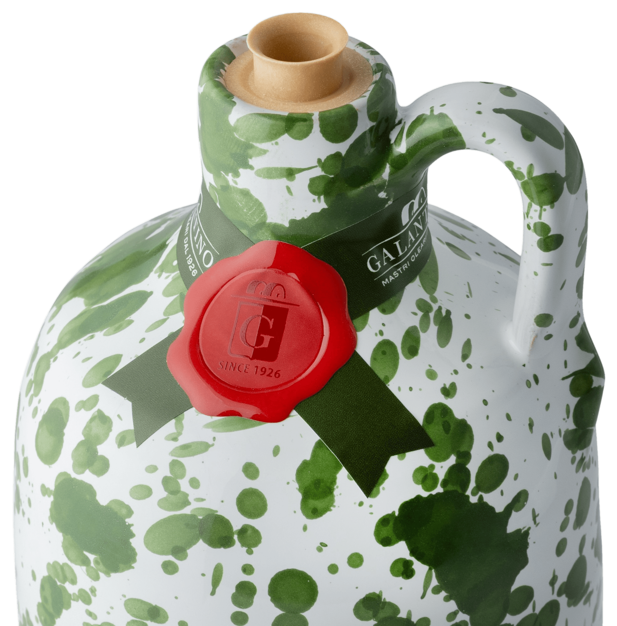 Galantino Extra Virgin Olive Oil - Medium Fruity - Green Ceramic Jar 500ml Feast Italy