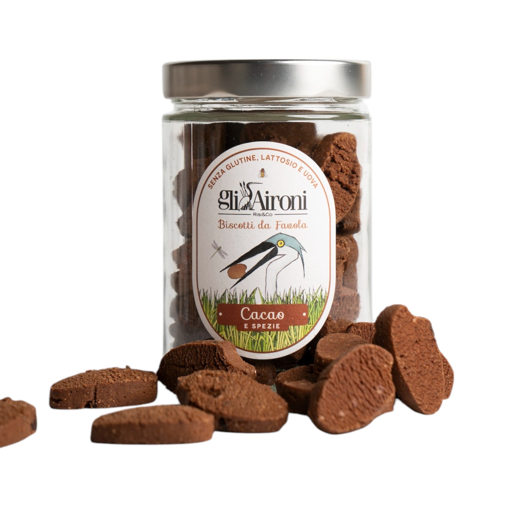 Gli Aironi Gluten - free and Lactose - free Chocolate Biscuits 200g Feast Italy