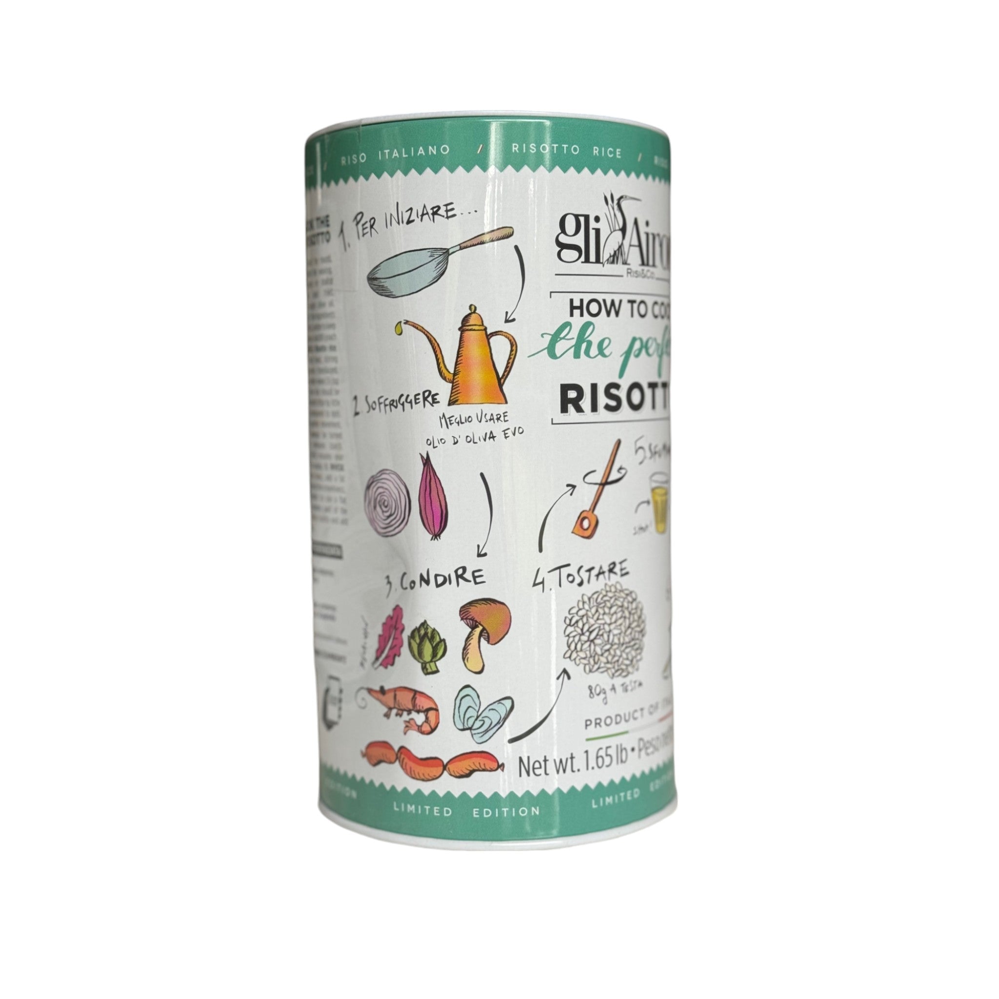 Gli Aironi The Perfect Risotto Carnaroli Rice from Piedmont 750g - DENTED TIN Feast Italy