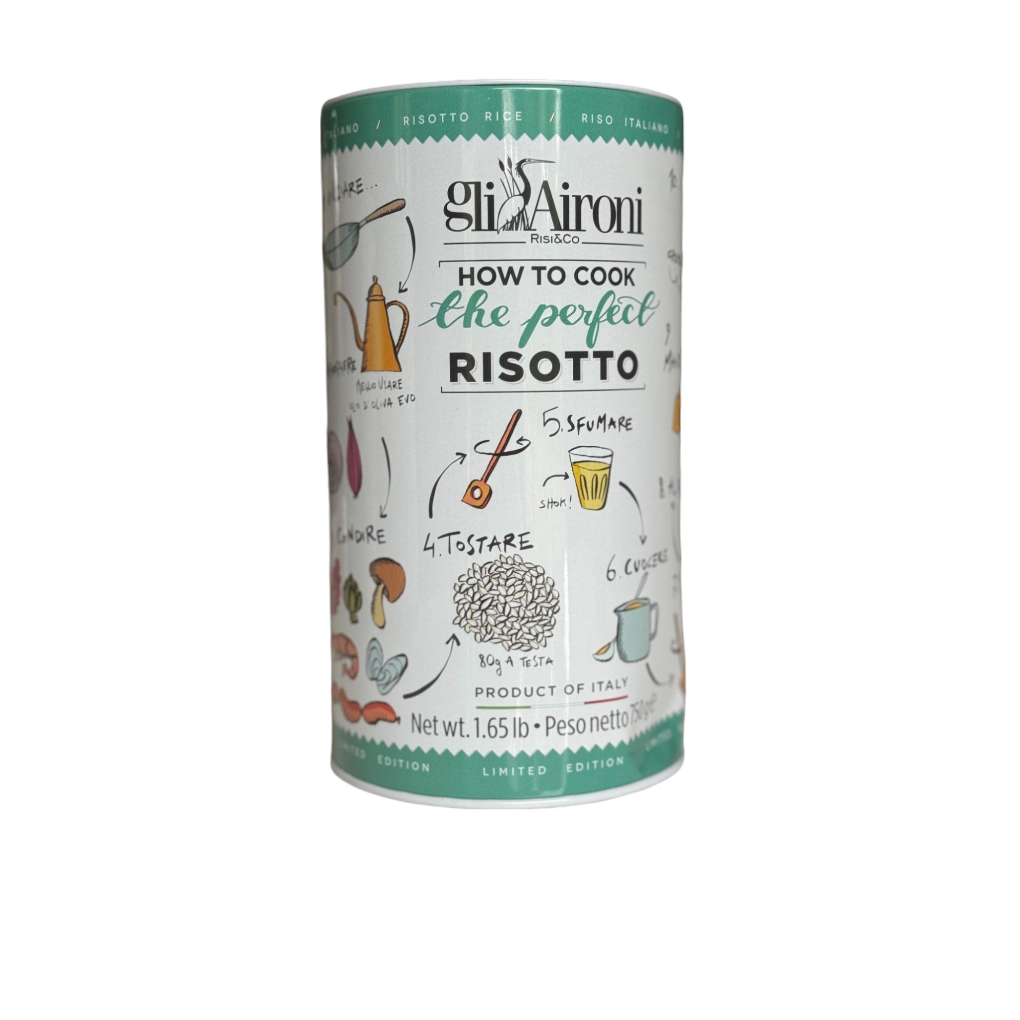 Gli Aironi The Perfect Risotto Carnaroli Rice from Piedmont 750g - DENTED TIN Feast Italy