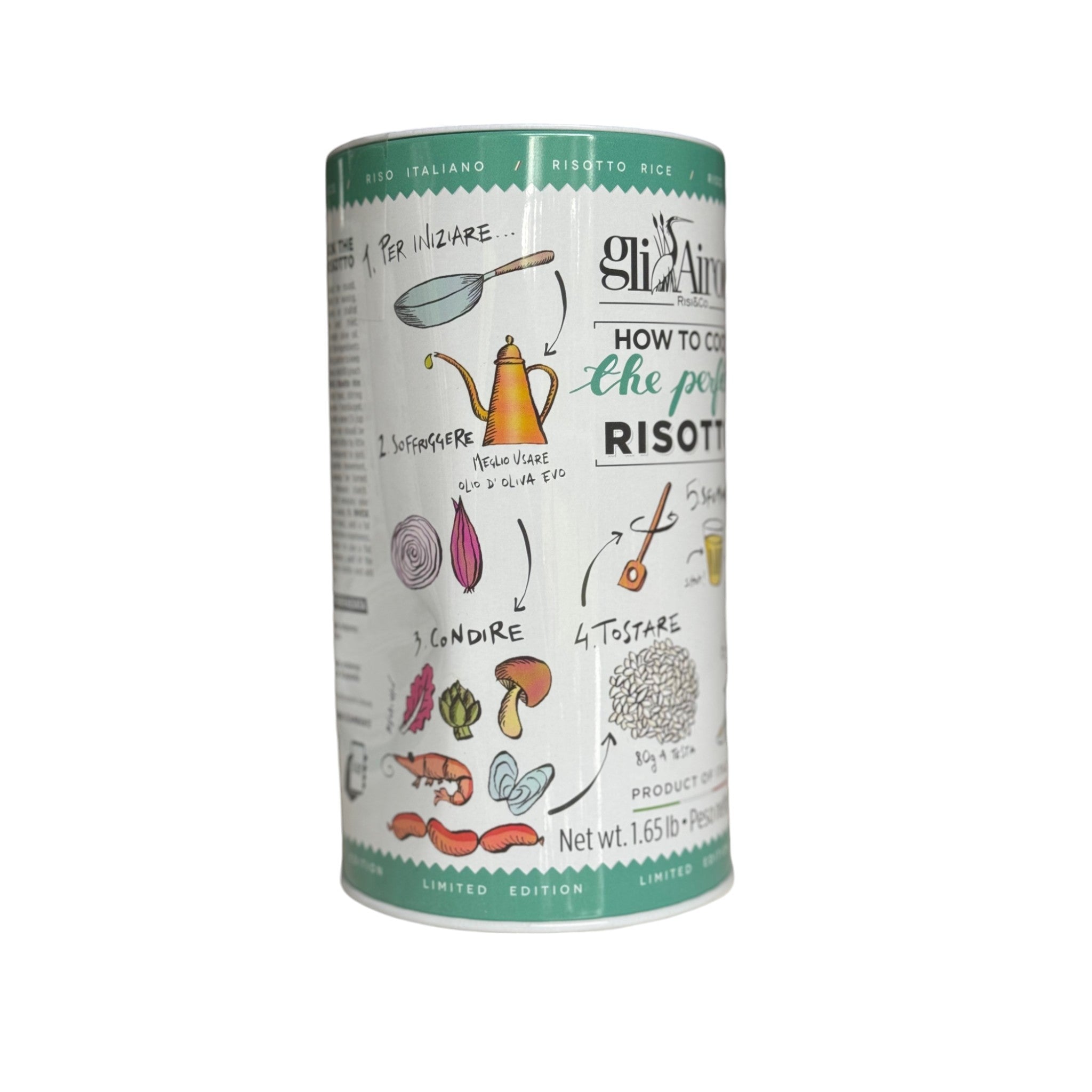 Gli Aironi The Perfect Risotto Carnaroli Rice from Piedmont 750g - DENTED TIN Feast Italy