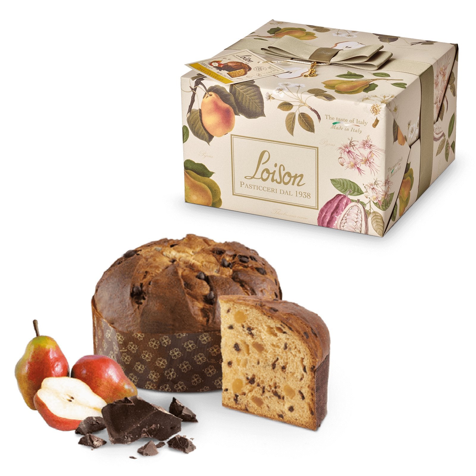 Loison Frutta e Fiori Chocolate & Pear Panettone 1KG Feast Italy