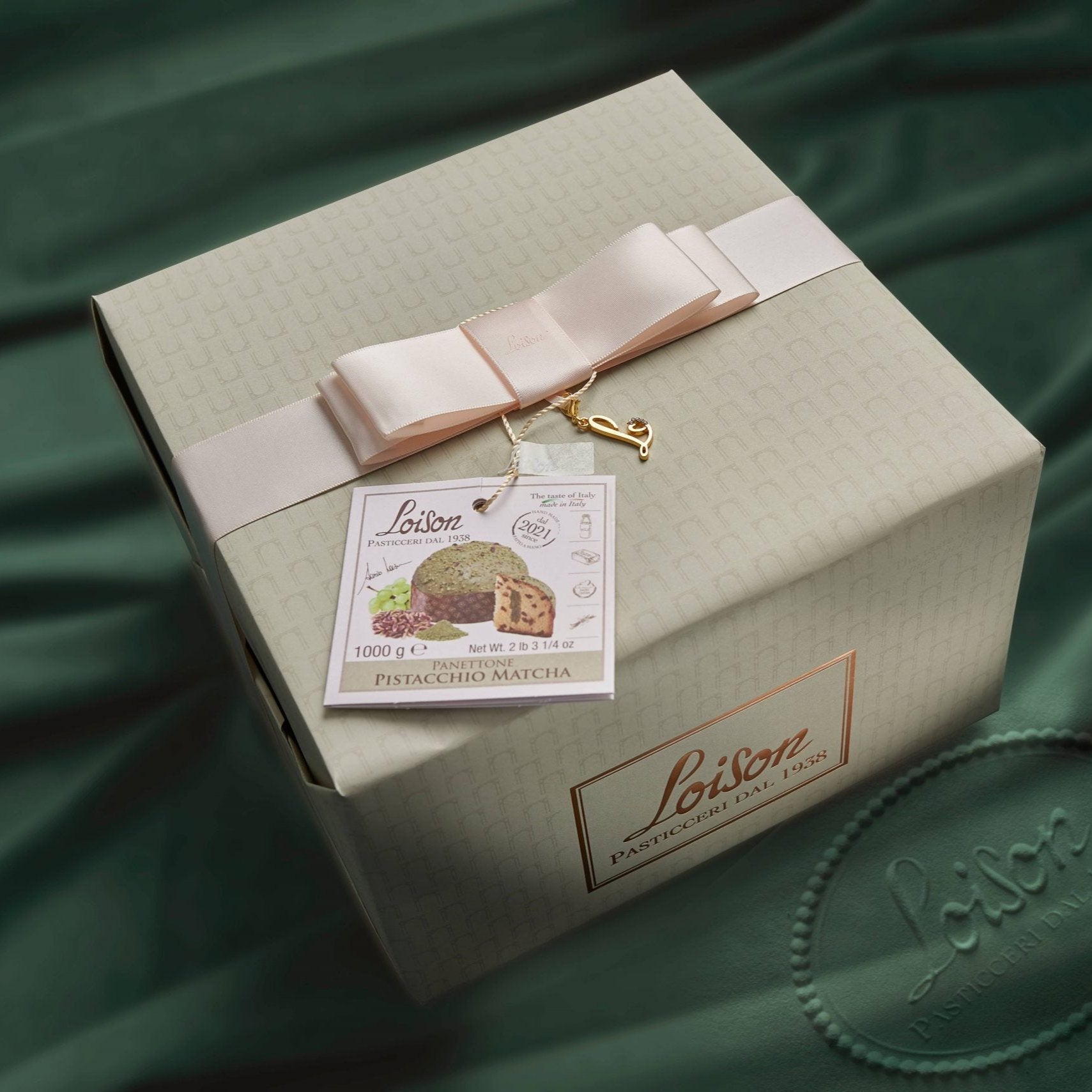 Loison Genesi Collection Pistachio & Matcha Panettone 1kg Feast Italy