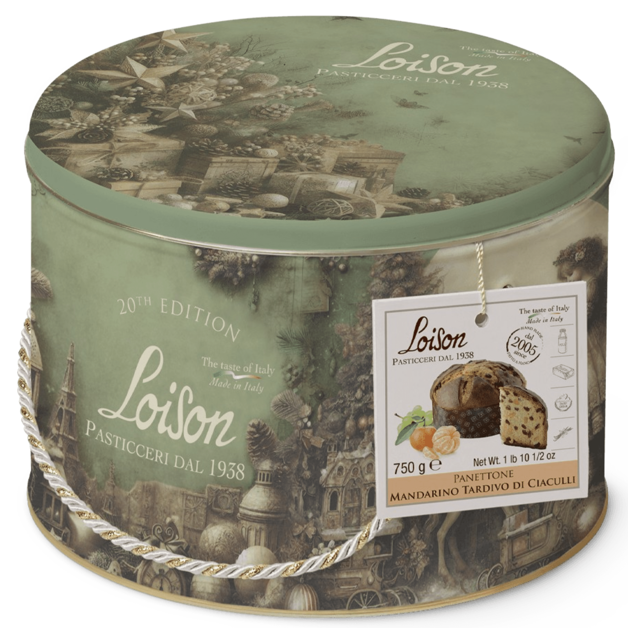 Loison Panettone with Mandarin & Madagascar Vanilla in Limited Edition Tin 750g Feast Italy