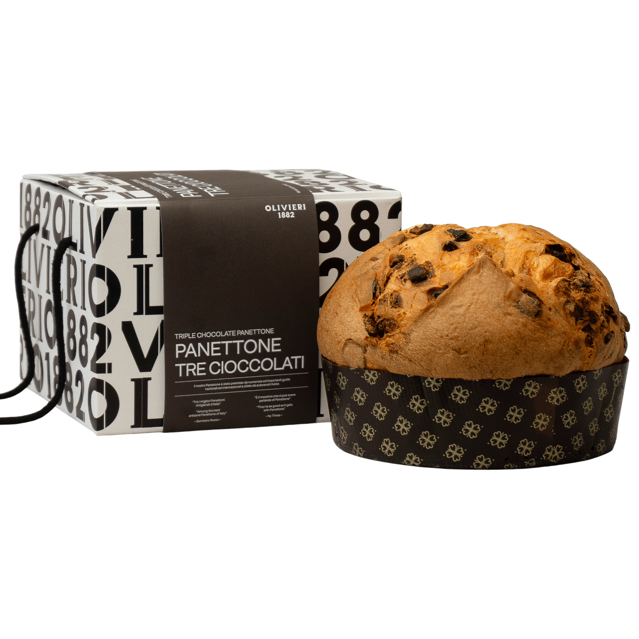 Olivieri 1882 Triple Chocolate Panettone 1kg Feast Italy