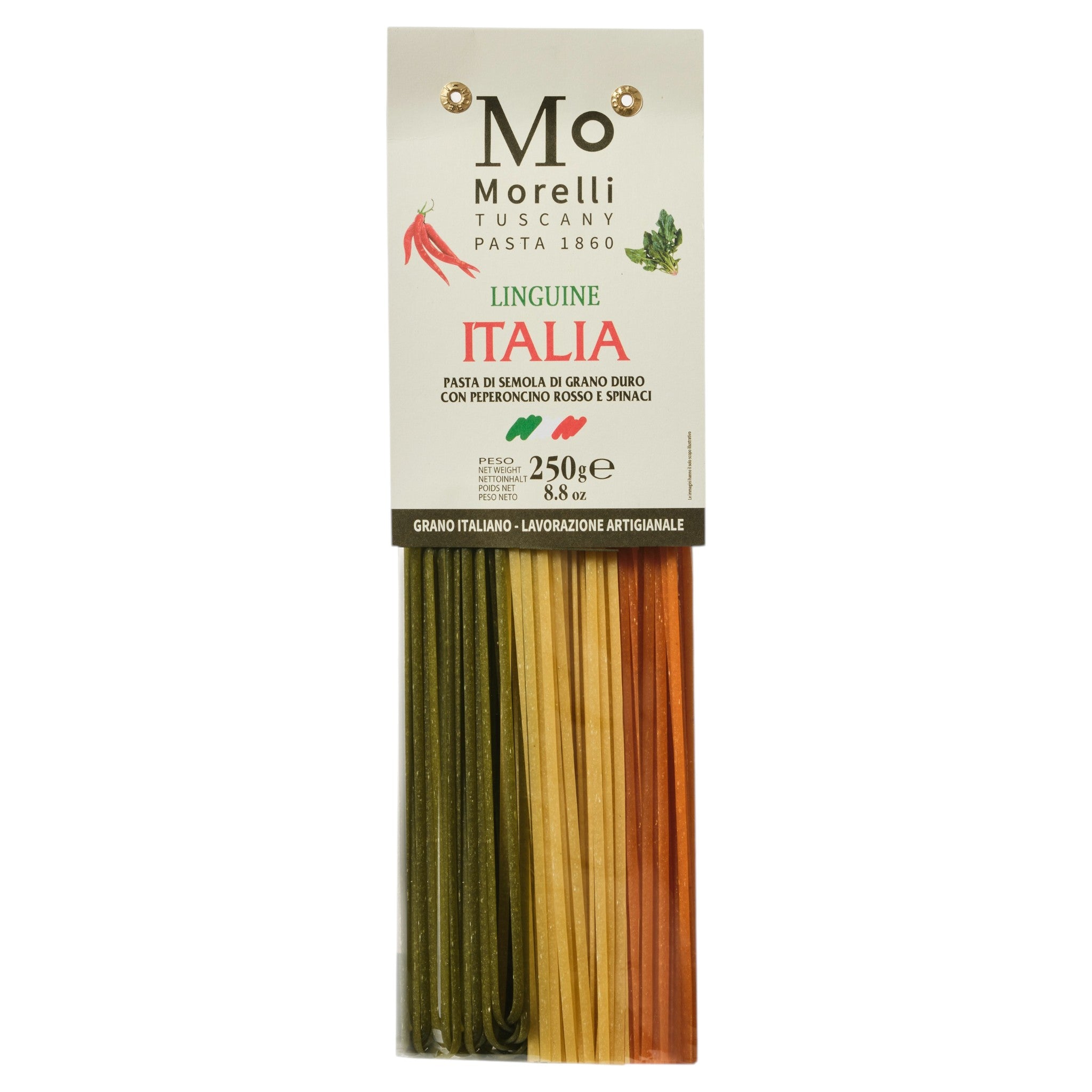 Pasta Morelli Linguine Italia – Chilli & Spinach Pasta – Tuscany – 250g Feast Italy