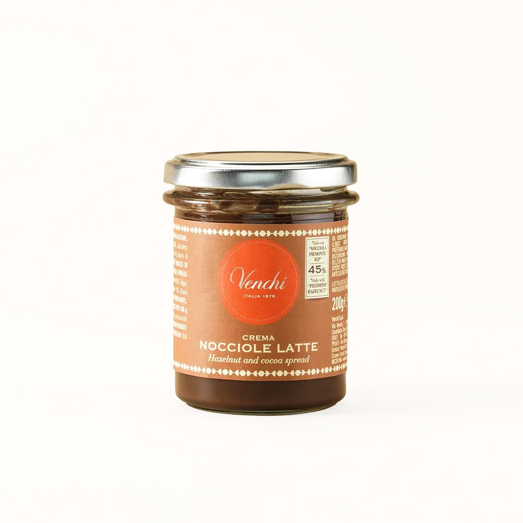 Venchi Milk Chocolate and Piedmont Hazelnut Spread – 200g Feast Italy