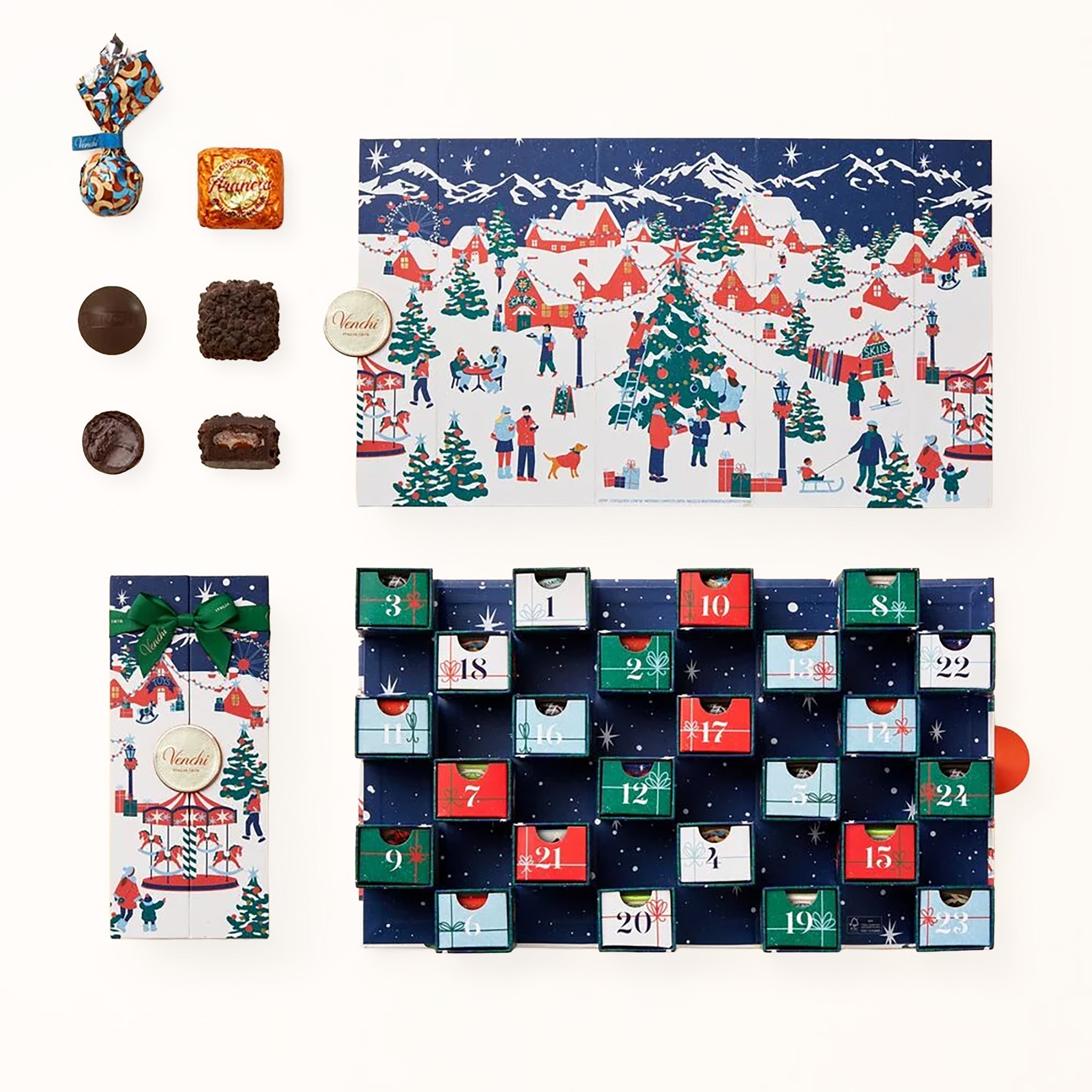 Venchi Prestige Christmas Chocolate Advent Calendar - 293g Feast Italy