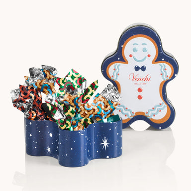 Venchi Vintage Dream Gingerbread Man Chocolate Tin – 80g Feast Italy