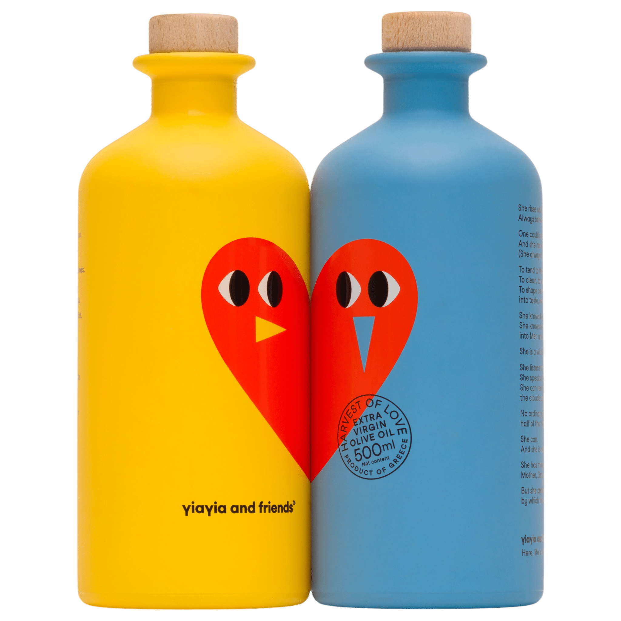 Yiayia & Friends Yiayia Harvest of Love Olive Oil Gift Set 2x500ml Feast Italy