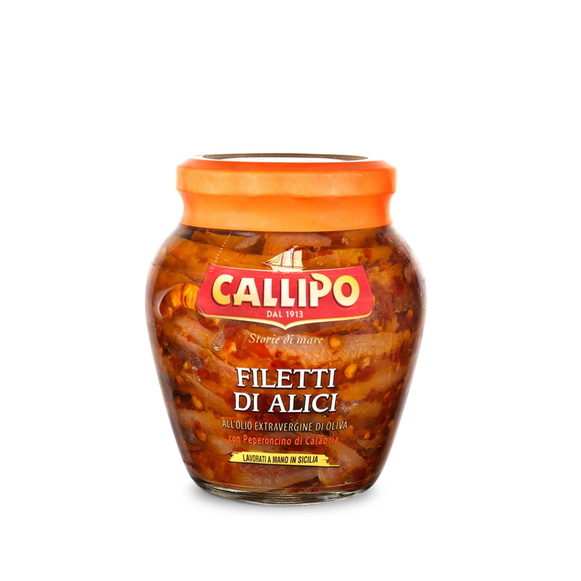 Callipo Anchovy Fillets in Extra Virgin Olive Oil & Calabrian Hot Chilli Peppers 75g Feast Italy