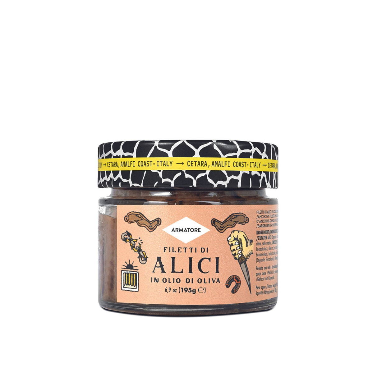 Armatore Anchovy Fillets in Olive Oil 195g Sustainable fishing