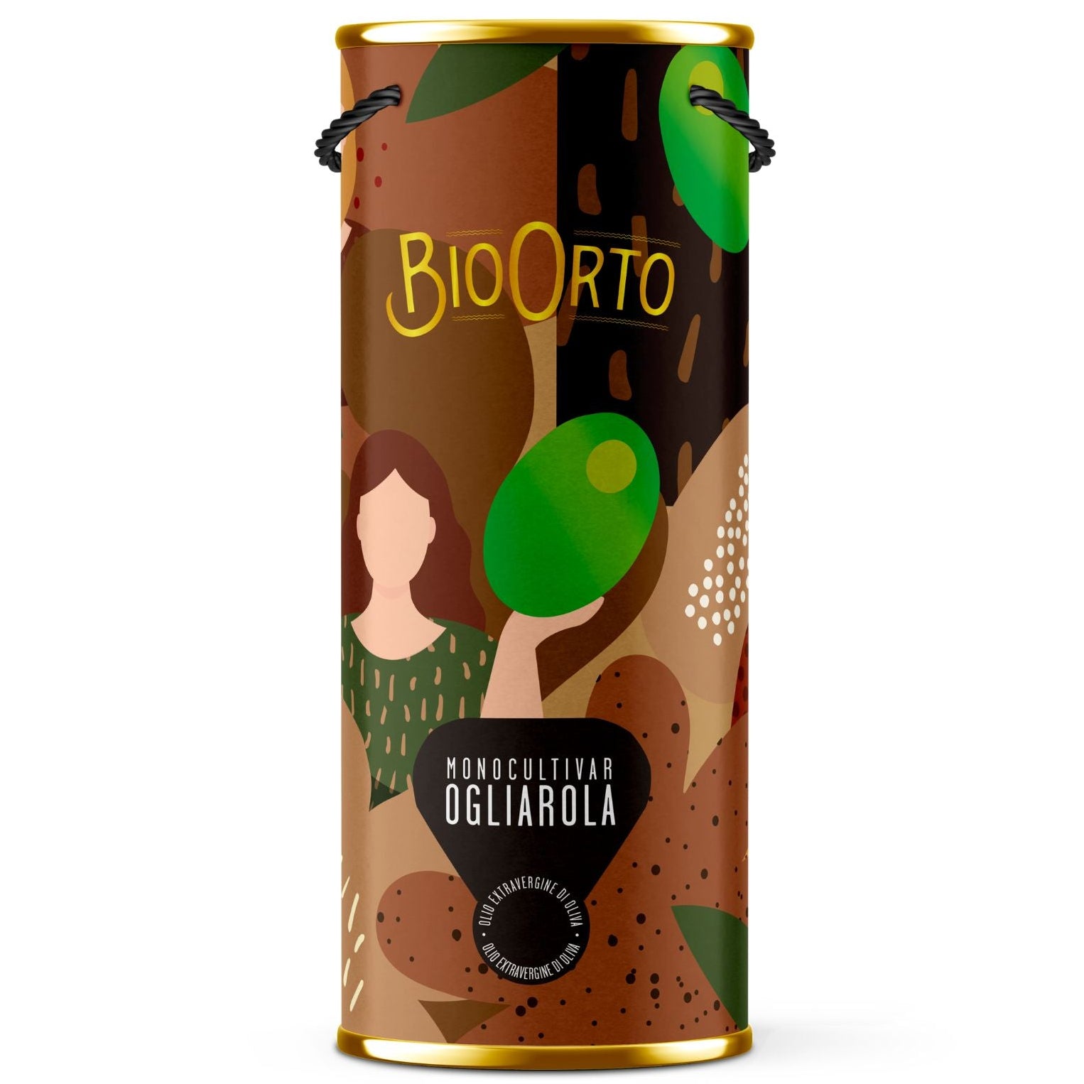 Bio Orto Organic Monocultivar Ogliarola Extra Virgin Olive Oil Bag in Tube 3l Feast Italy