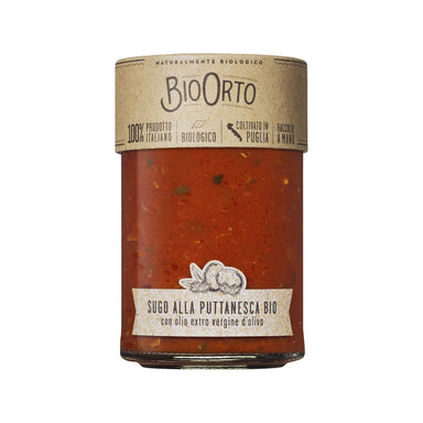 Bio Orto Organic Puttanesca Pasta Sauce with Olives & Capers 350g Feast Italy