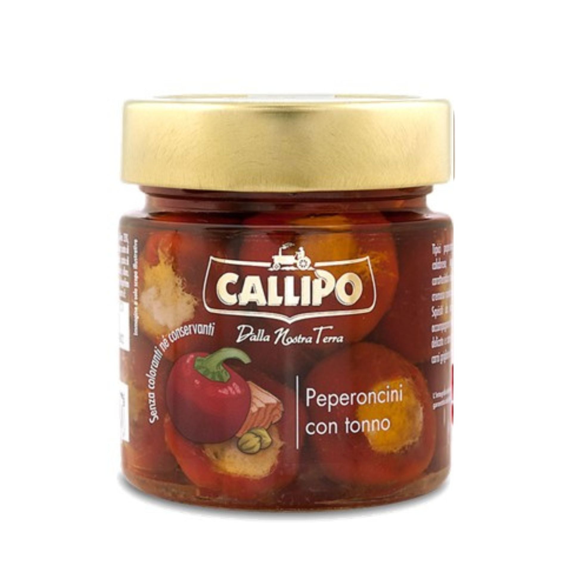 Callipo Red Hot Chilli Peppers Stuffed with Tuna 240g Feast Italy