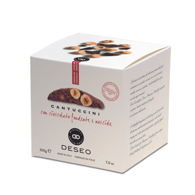 Deseo Dark Chocolate & PGI Piedmont Hazelnuts Tuscan Cantuccini 200g Feast Italy