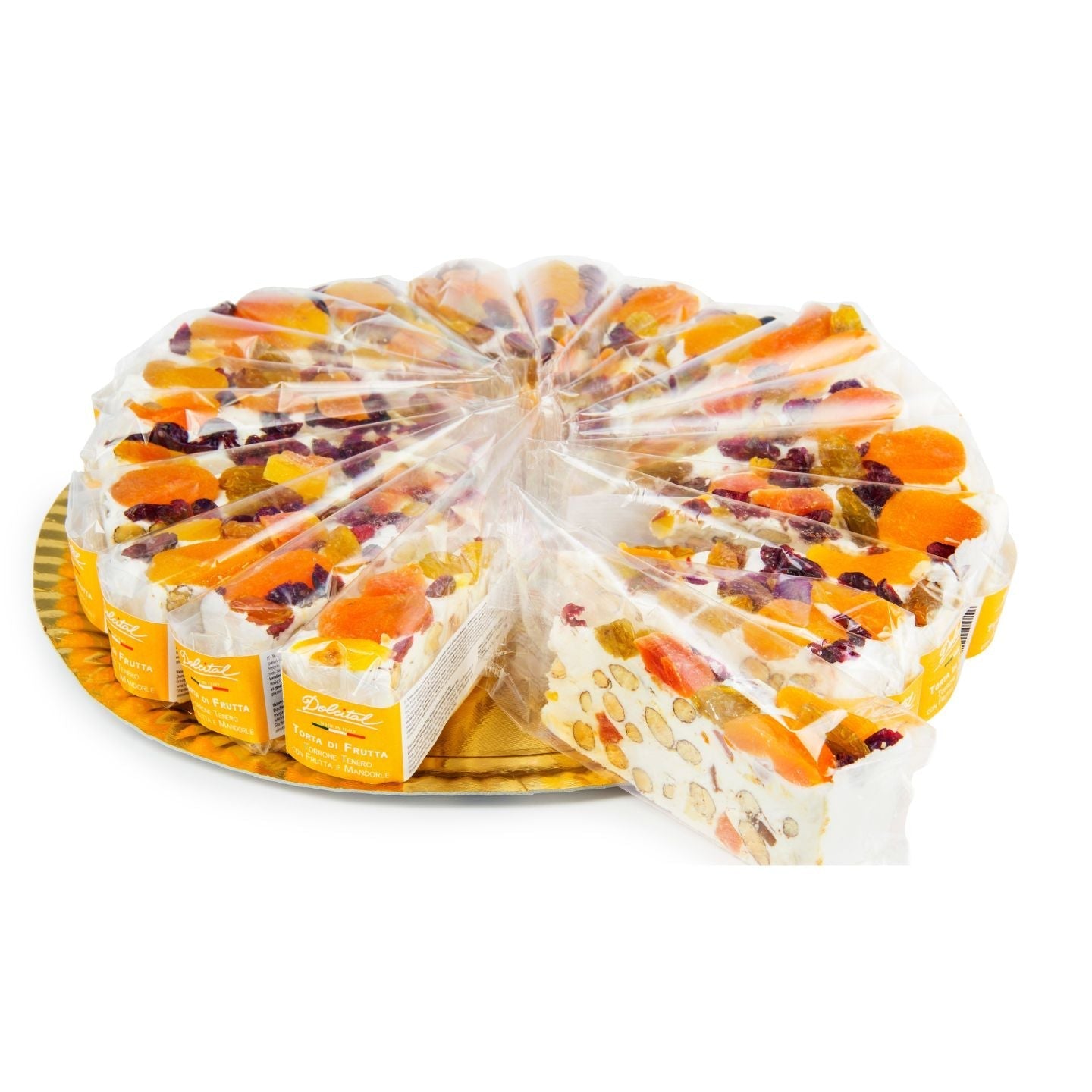 Dolcital Soft Nougat Cake Slice with Almonds & Fruit 110g Feast Italy