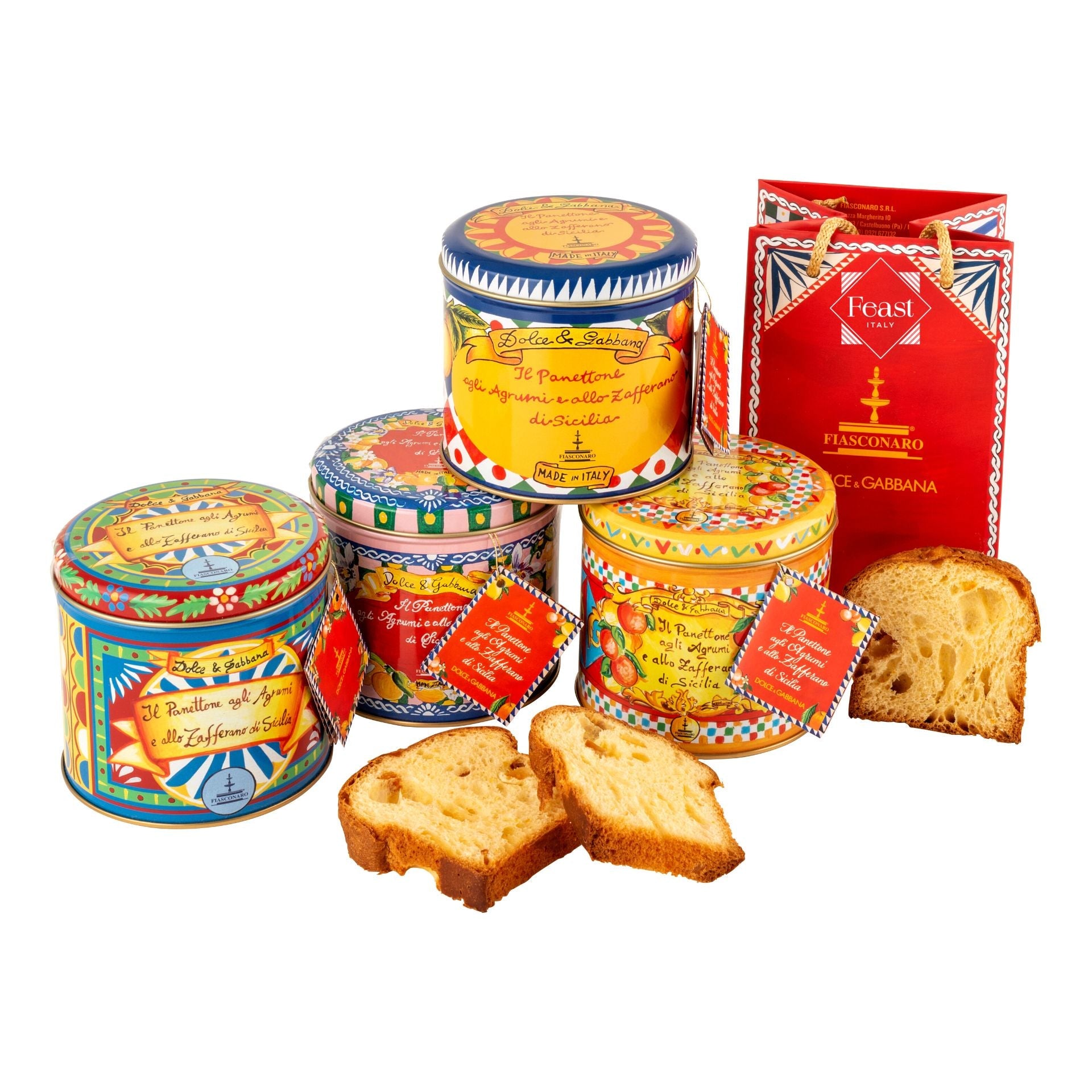 Fiasconaro Dolce & Gabbana Mini Panettoni Tin Collection Feast Italy