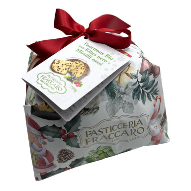Fraccaro Organic Hand Wrapped Cranberry Blackcurrant Panettone 750g Feast Italy