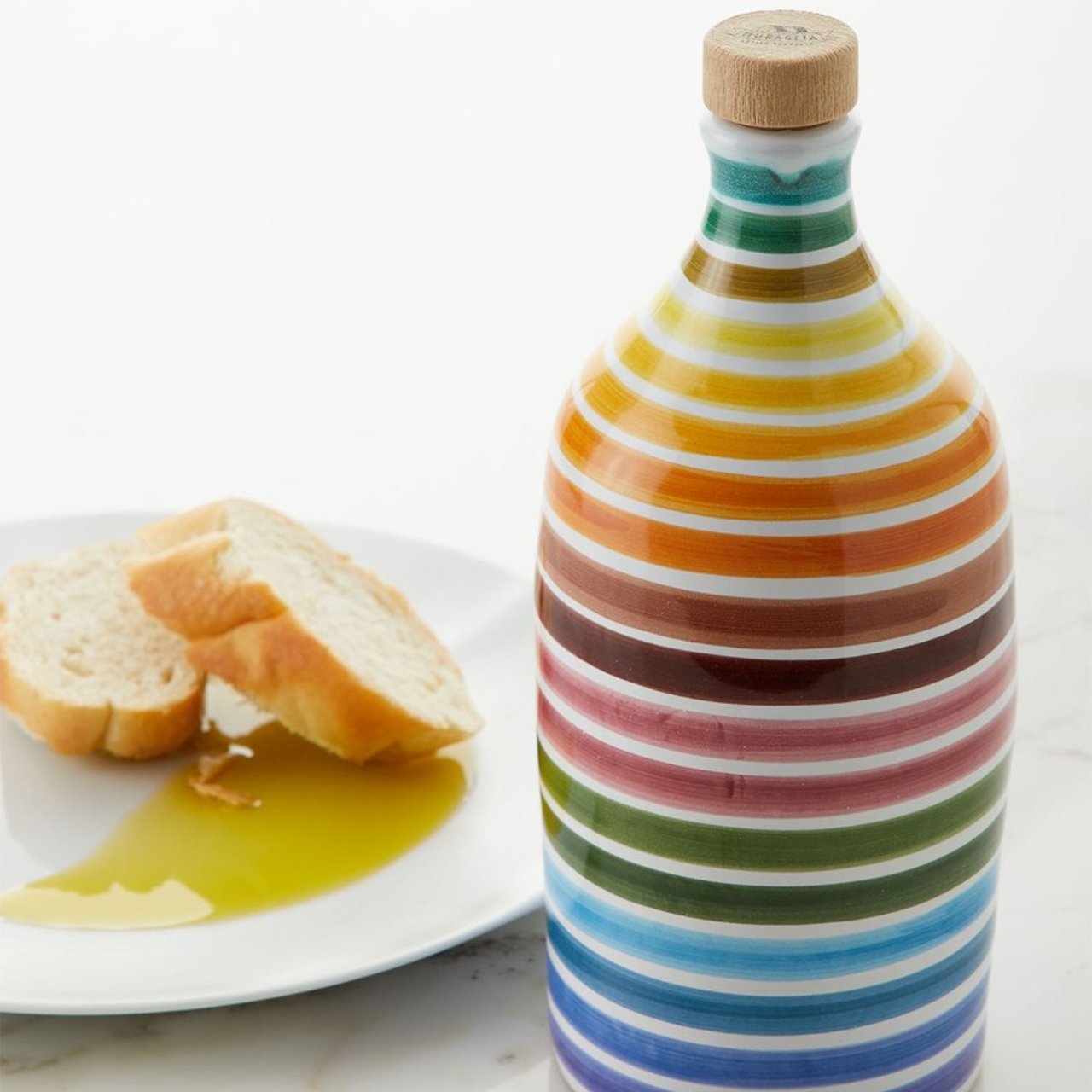 Frantoio Muraglia Rainbow Intense Fruity Extra Virgin Olive Oil in Ceramic Bottle 500ml Feast Italy