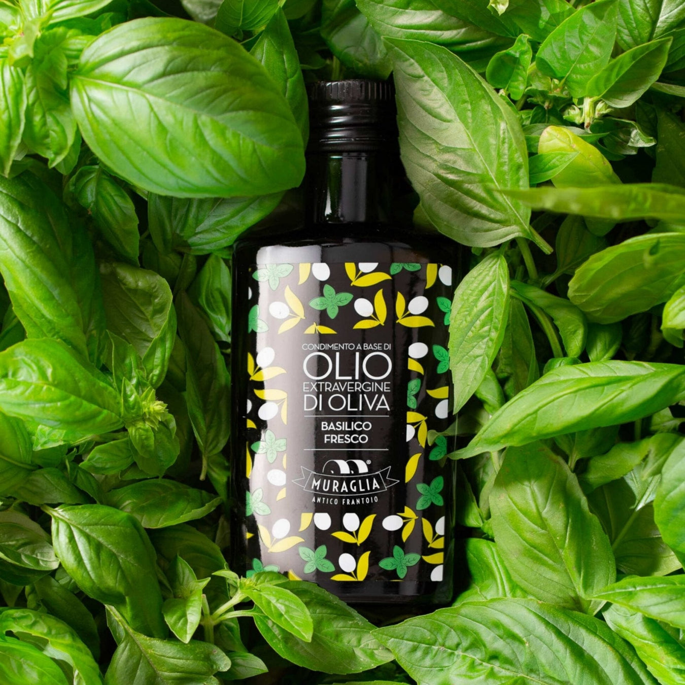 Frantoio Muraglia Fresh Genovese Basil DOP Aromatic Olive Oil 200ml Feast Italy