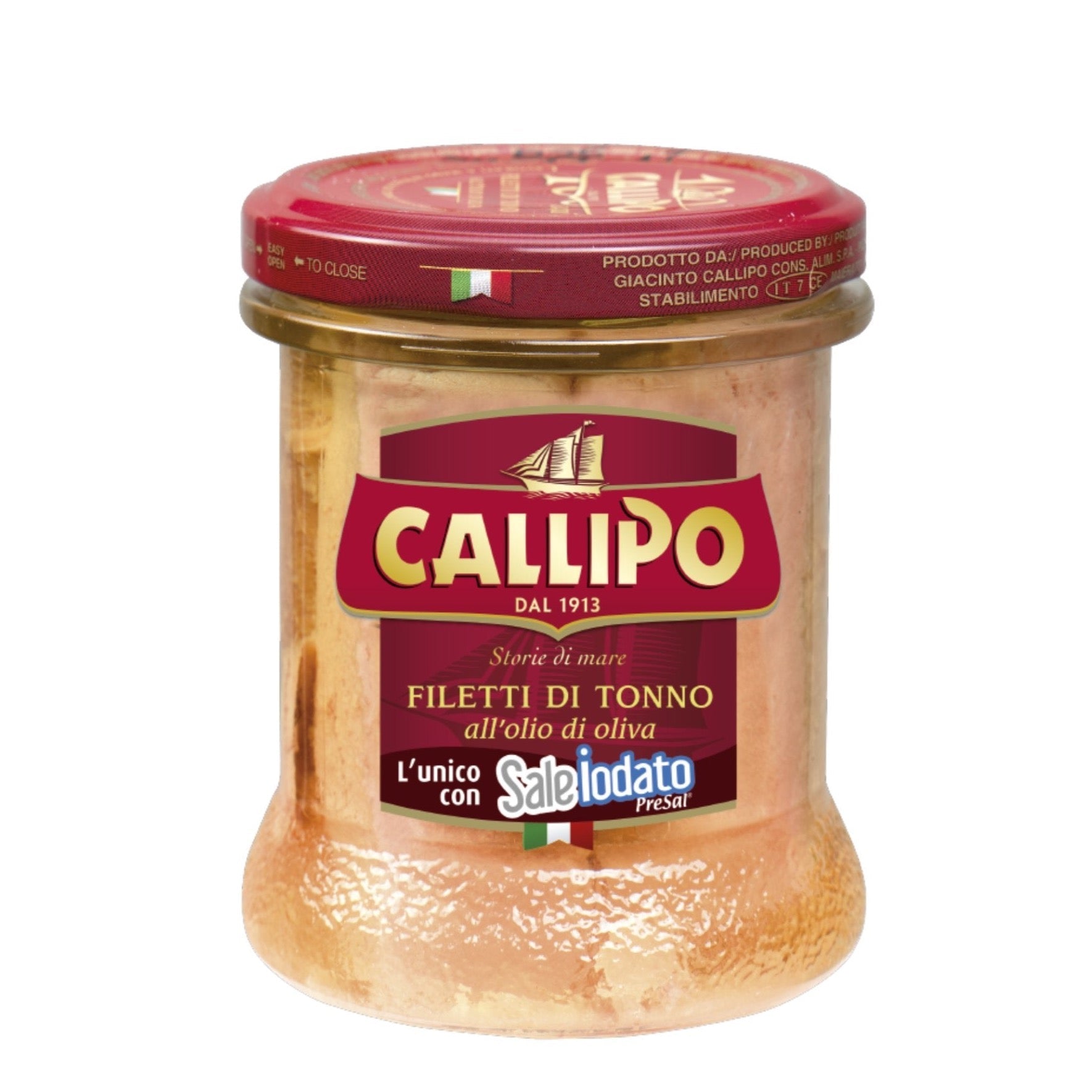 Callipo Hand Packed Yellowfin Tuna Fillets in Olive Oil 200g Feast Italy