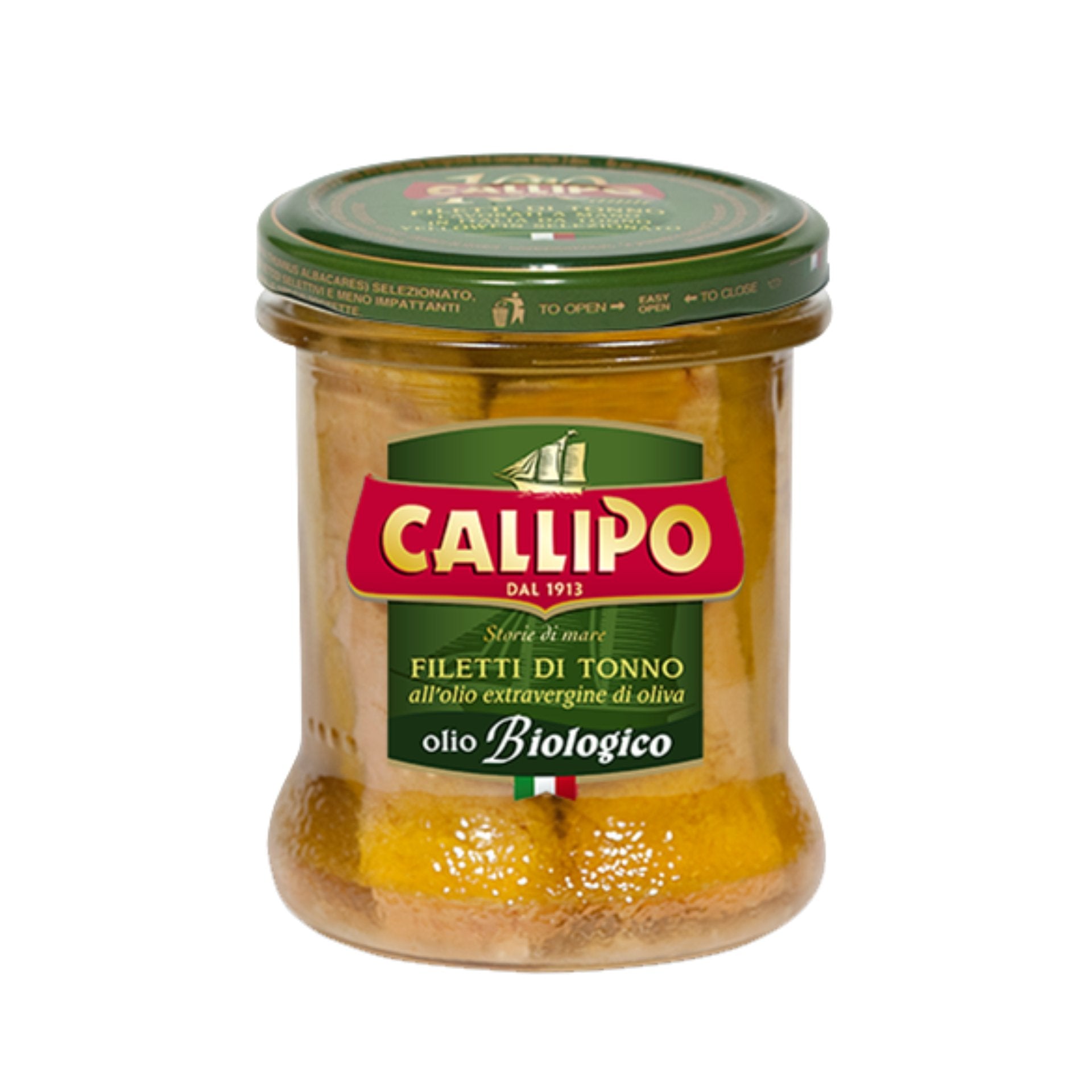 Callipo Hand Packed Yellowfin Tuna Fillets in Organic Extra Virgin Olive Oil 170g Feast Italy