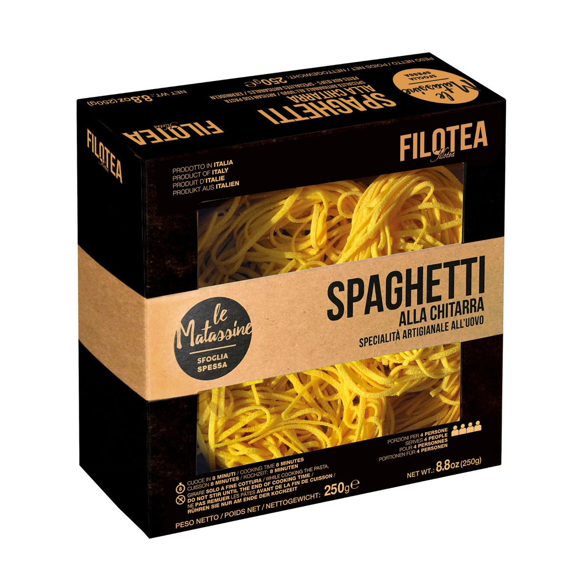 Filotea Le Matassine Spaghetti alla Chitarra Nest Artisan Egg Pasta 250G —  Feast Italy