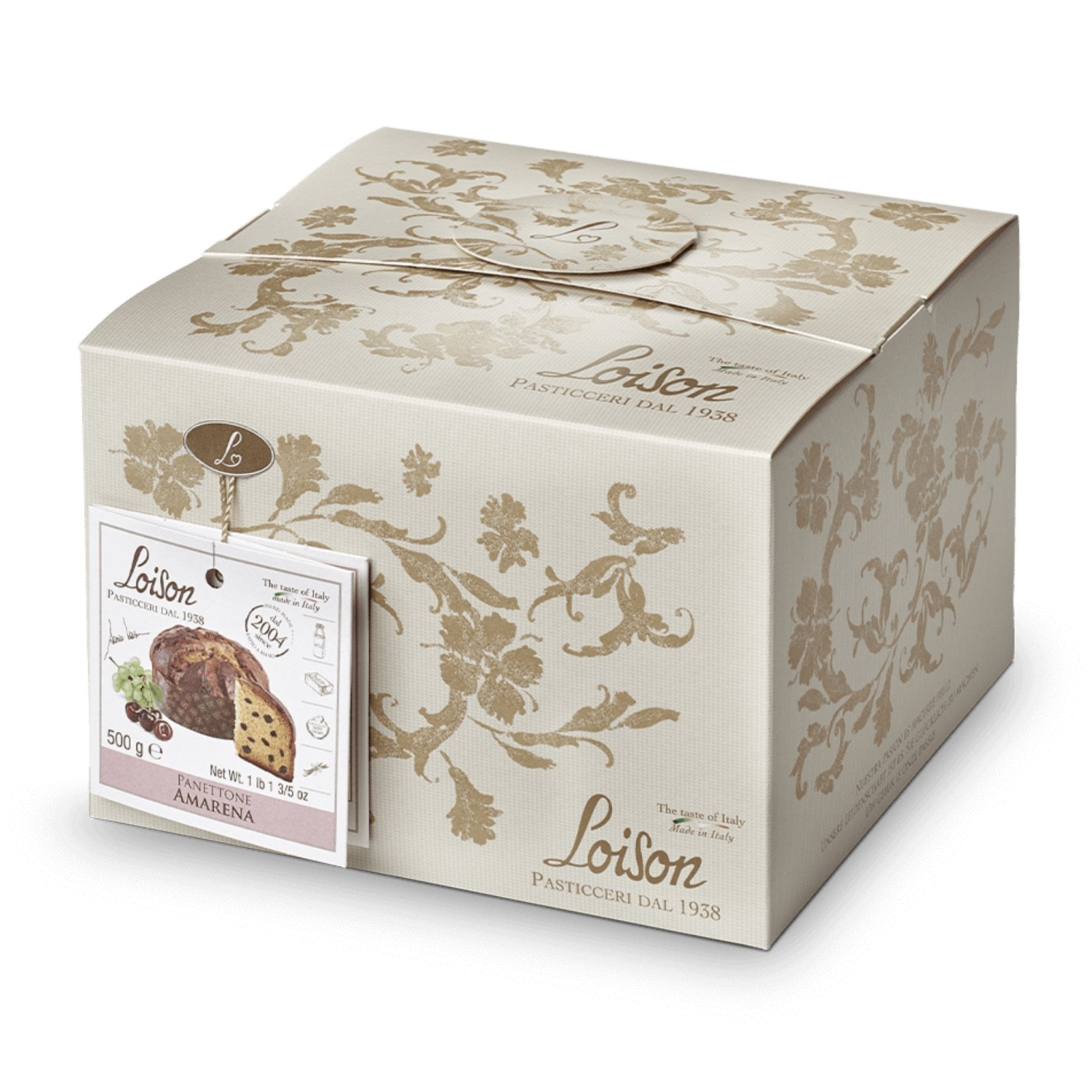 Loison Barocco Collection Amarena Sour Cherry Panettone 500g Feast Italy