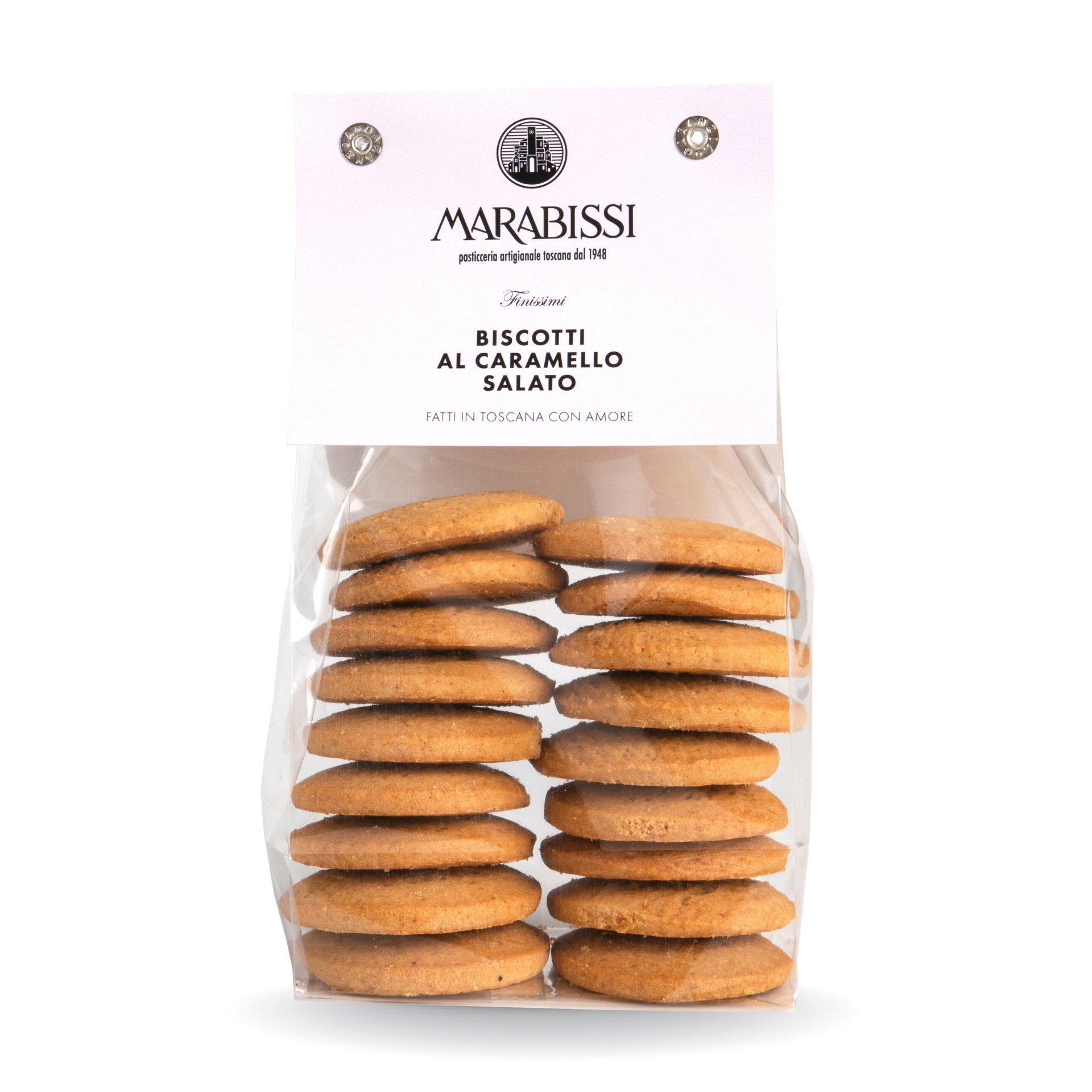 Marabissi Salted Caramel Artisan Biscuits Bag 200g Feast Italy