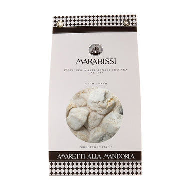 Marabissi Traditional Soft Almond Amaretti from Siena White Bag 180g Feast Italy