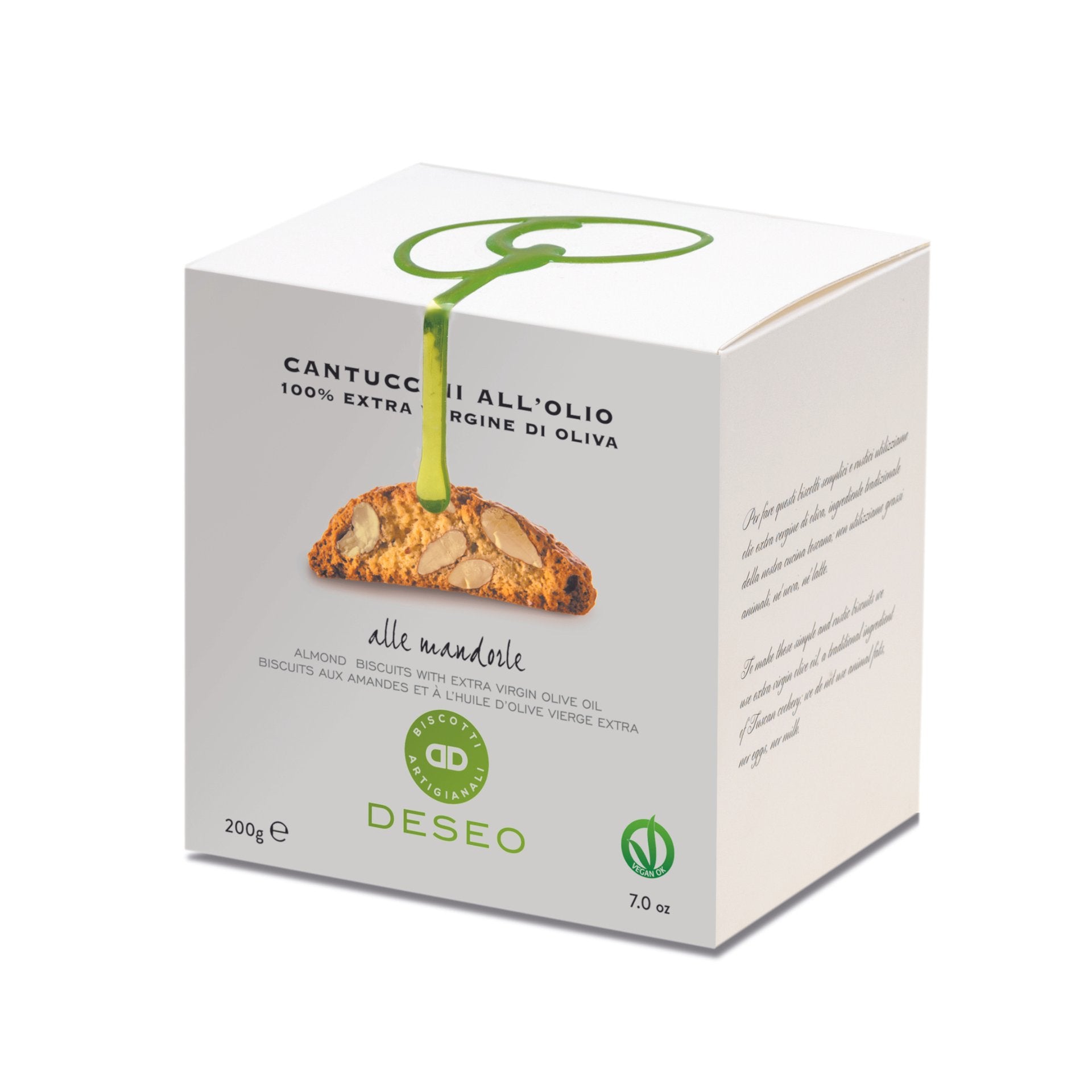 Deseo Vegan Cantuccini w/ Extra Virgin Olive Oil 200g Feast Italy