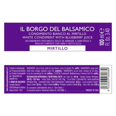 Il Borgo del Balsamico White Vinegar Condiment with Blueberry Juice 100ml Feast Italy